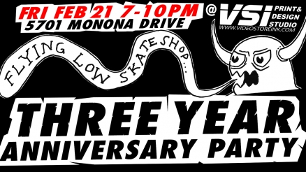 <span class='eventDate'>February 21, 2025</span><style>.eventDate {font-size:14px;color:rgb(150,150,150);font-weight:bold;}</style><br />Flying Low&#039;s Third Anniversary Party